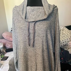Grey knitted sweater